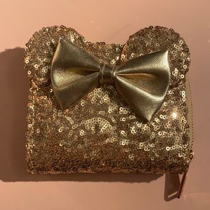 Rose Gold Loungefly Minnie Mouse Wallet
